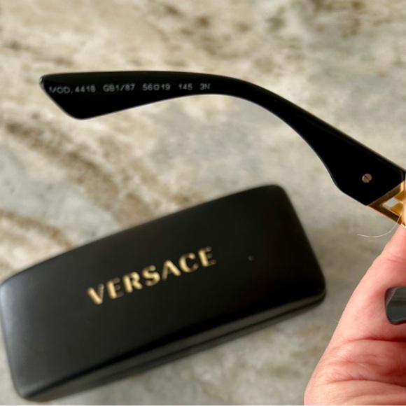 Versace Women’s Black Oversized Cat-Eye Sunglasses